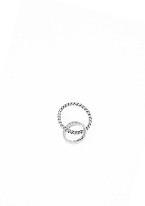Silver Double Ring Charm